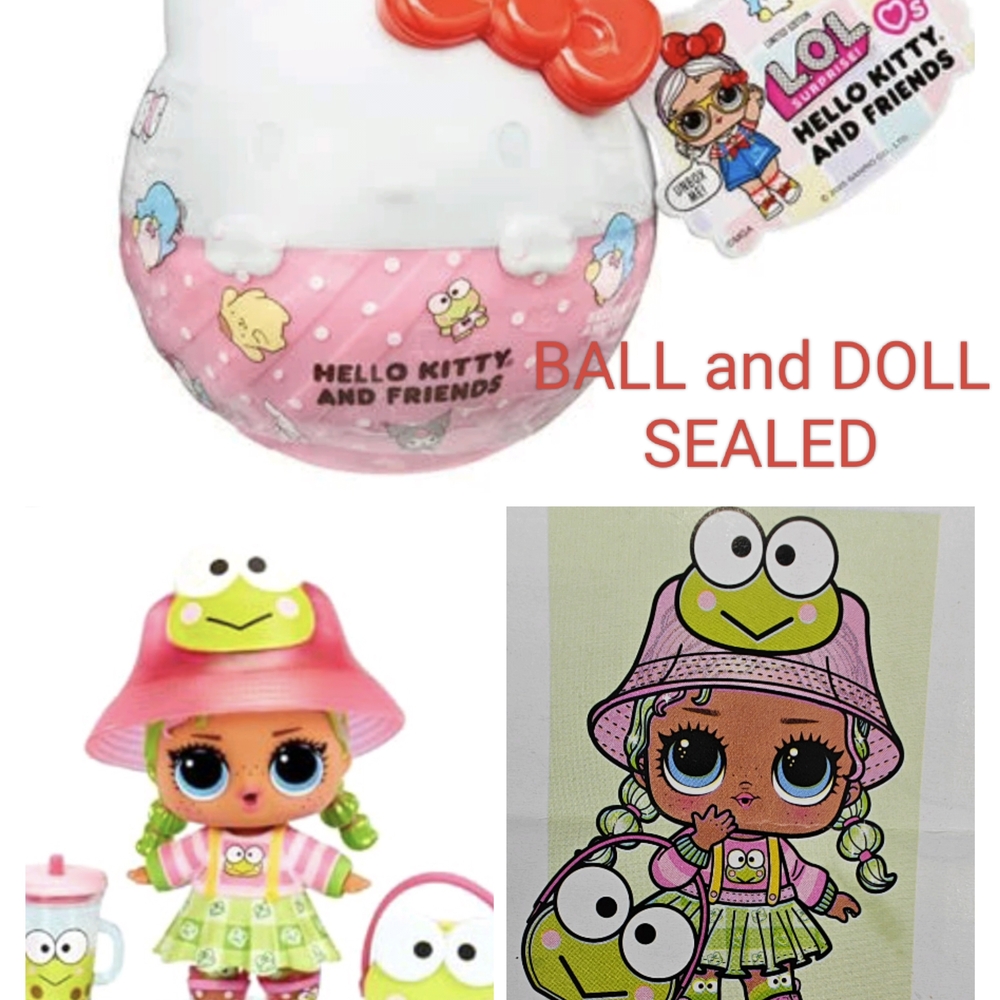 UNOPENED LOL Hello Kitty KEROPPI Cutie Doll Ball SEALED RESEALED SANRIO Frog New